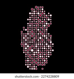 Qatar Silhouette Pixelated pattern map illustration