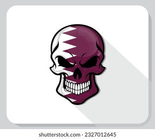 Flaggensymbol für Katar-Schädel
