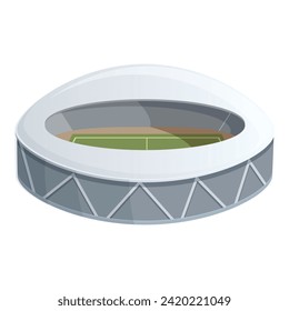 Qatar stadium icon cartoon vector. Sport festival city. Nation country