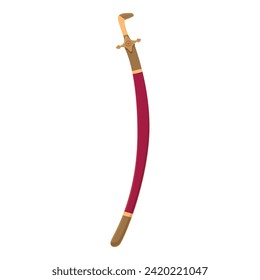 Qatar sword icon cartoon vector. Public urban structure. City building