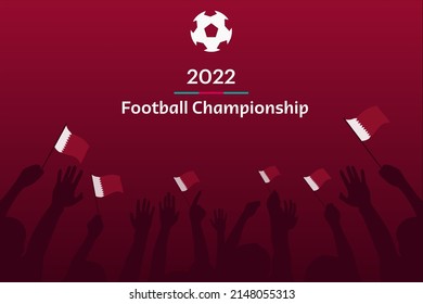 Qatar Team Soccer Vector Illustration. Football Competition 2022 Background. 