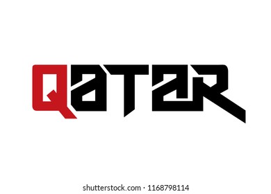 Qatar typography design vector, for t-shirt, poster and other uses
