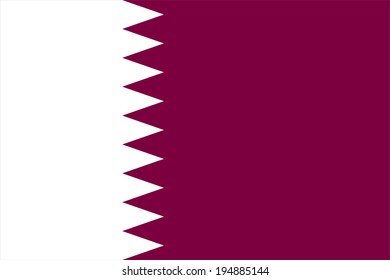 Qatar vector flag. Middle east flag. Country in Middle east. State in Asia. Arab state.