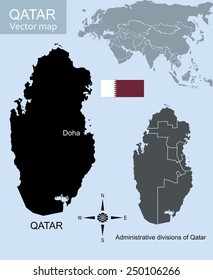 Qatar vector map