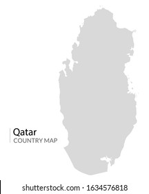 Qatar vector map icon. Qatar country world background map.