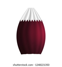 qatar waving flag vector illustration