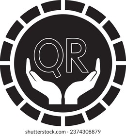 Qatari Riyal black  vector high quality files 