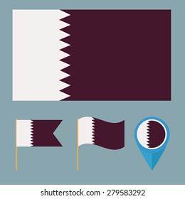 Qatar,icons for design with reference to a particular country. flag from the same series