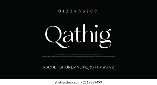 Qathig Signature Font Calligraphy Logotype Script Brush Font Type Font lettering handwritten