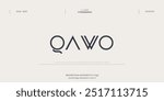 Qavo Abstract Fashion font alphabet. Minimal modern urban fonts for logo, brand etc.
