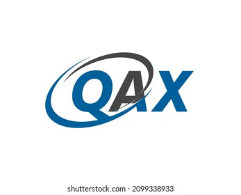 QAX letter creative modern elegant swoosh logo design
