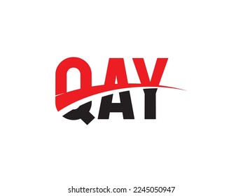 Letra QAY Ilustración del vector de diseño del logotipo inicial