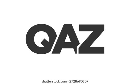 QAZ logotipo modelo de design com texto forte e moderno em negrito. Logotipo vetorial inicial com tipografia simples e mínima. Identidade de empresa moderna ideal para a presença de marca de empresas.