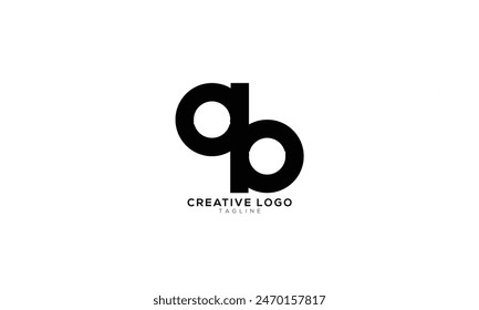 QB Abstraktes anfängliches Monogramm-Buchstaben-Alphabet-Logo-Design