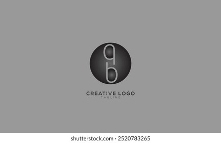 QB BQ Abstract initial monogram letter alphabet logo design