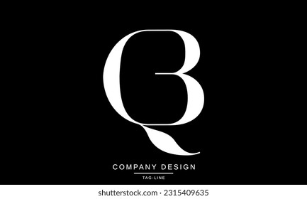 QB, BQ, Monogramm für abstrakte Buchstaben des Logos