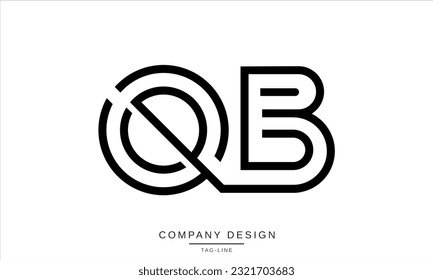 QB, BQ, Monogramm für abstrakte Buchstaben des Logos