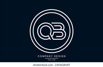 QB, BQ, Monogramm für abstrakte Buchstaben des Logos