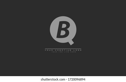 QB BQ abstract vector logo monogram template