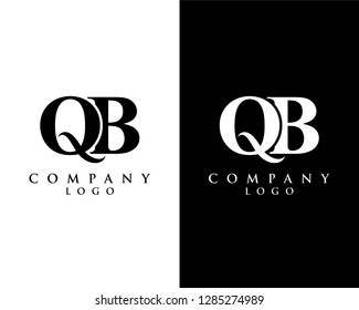 qb, bq Black and white letter Logo Monogram Vector Design Modern