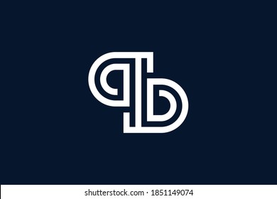 QB BQ logo design concept with background. Initial based creative minimal monogram icon letter. Modern luxury alphabet vector design