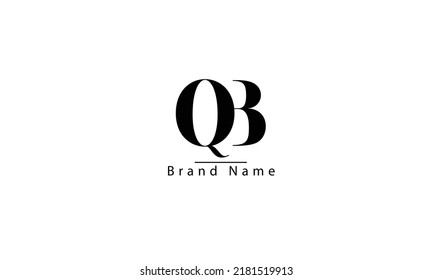 QB BQ Q B abstract vector logo monogram template