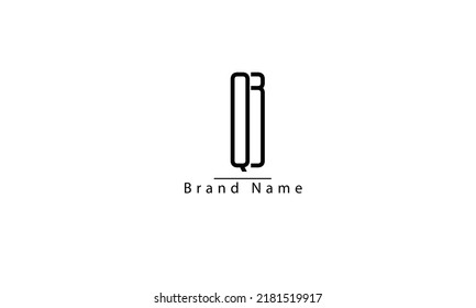 QB BQ Q B abstract vector logo monogram template
