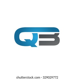 QB company linked letter logo blue