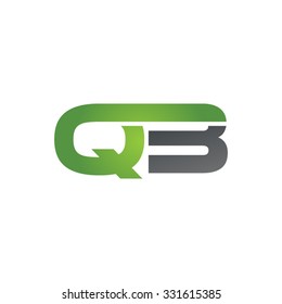 QB company linked letter logo green