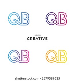 QB Creative Latter Logo Design. Monogram Design. By Custom Branding Logo. Creative Logo Design. Vector illustration. Modern Design. Logo Template.