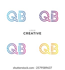 QB Creative Latter Logo Design. Monogram Design. By Custom Branding Logo. Creative Logo Design. Vector illustration. Modern Design. Logo Template.