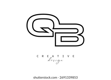 Diseño de logotipo de monograma creativo QB-Stock Concepto de diseño de marca creativa