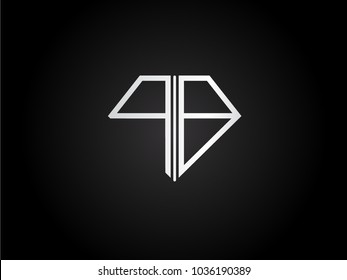 QB diamond shape silver color design