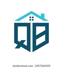 QB House Logo Design Template. Letter QB Logo for Real Estate, Construction or any House Related Business