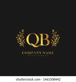 QB Initial beauty floral logo template