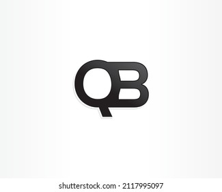 QB initial letter concept logo design icon