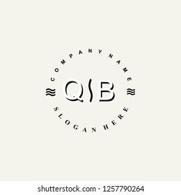 QB Initial logo template vector