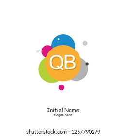 QB Initial logo template vector