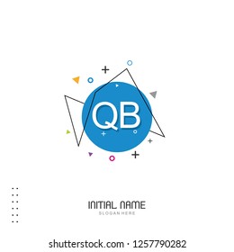 QB Initial logo template vector