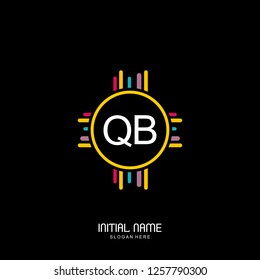 QB Initial logo template vector