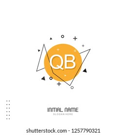 QB Initial logo template vector