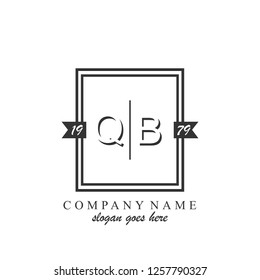 QB Initial logo template vector
