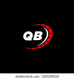 QB initial monogram for automotive logo with speed image design vector