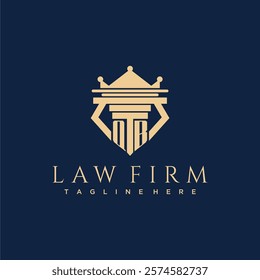 QB initial monogram logo for lawfirm vector design