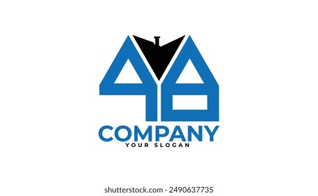QB letter creative real estate vector logo design.
