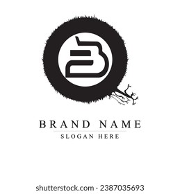 QB Letter Logo Design. Initial letters QB logo icon.