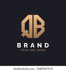 QB Logo Design. Modern, Minimal, Elegant und Luxus QB Logo. Alphabet-Buchstabe QB Logo Design für Brande Corporate Sound Business Identity.