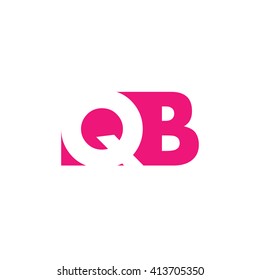 QB Logo. Vector Graphic Branding Letter Element. White Background