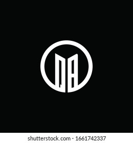 QB monogram logo isolated with a rotating circle