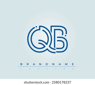 QB Technology Letter Logo Template. This tech letter logo is a graphic mark that uses letters to represent a technology company.